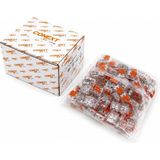 Go İthalat 100 Adet No 2 0.2x4.0 Kablo Geçmeli Mandallı Buat Klemens (5477) - Şeffaf - Turuncu