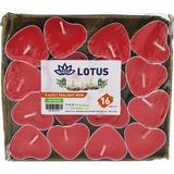 Go İthalat 16PCS Kalpli - Kırmızı Tea Light Mum (5468)