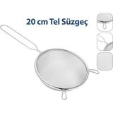 Go İthalat 20CM Tel Süzgeç Metal Saplı Kulaklı (5468)