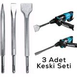 Go İthalat 3pcs Murç Seti Sivri -Düz 25CM (5517) - Renkli