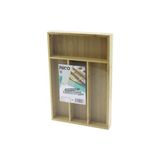 Go İthalat 4 BÖLMELİ AHŞAP BAMBU KAŞIKLIK 24X33CM (50001)