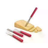 Go ithalat 5 PARÇA UZUN KAHVALTI BIÇAK - KIRMIZI MERMER DESEN SAPLI 16.5 cm (4745)