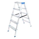 Go ithalat 5+5 ÇİFT BASAMAKLI ALÜMİNYUM METAL MERDİVEN YÜKSEKLİK = 115CM BAŞ GENİŞLİK = 8CM (4745)