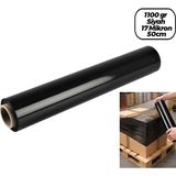 Go İthalat 6 Adet BRÜT:1100GR = Net Streç :600GR Siyah Koli - Palet Streç Film 17 Mikron 50CM (784)