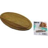 Go İthalat Akasya Oval Ahşap Servis Sunum Tepsi - Tahtası Mini Tepsi 25 x 14 x 1.4cm (5468)