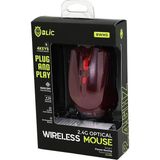 Go İthalat Bordo Kablosuz Mouse 2.4g 8-10M Distance Wireless - Kablosuz 1600DPI Oyun Fare Bwm-5 (5582)