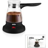 Go İthalat Cam Elektrikli Cezve Türk Kahve Makinesi - 5FİNCAN=500ML Kablosuz Kullanım- 360°DÖNER 600W SCM-2981 (5224)