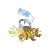 Go İthalat CAMİ-MİNARE AY-YILDIZ MODEL=10PCS GOLD METAL PİLLİ DEKORATİF LED IŞIK - LAMBA 2MT KABLO (5314)