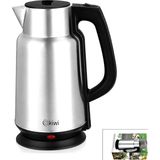 Go İthalat Çelik - Sürahi Model Kettle Elektrikli Su Isıtıcısı Paslanmaz Çelik Gizli Rezistans 360° 2.2lt 1500W KK-3334 (5468)