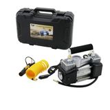 Go İthalat ÇİFT SİLİNDİR OTO - ARAÇ HAVA KOMPRESÖRÜ DC/12V - 23Amp - 150PSI FENERLİ BAR GÖSTERGELİ (50001)