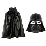Go İthalat Çocuk Boy Yıldız Savaşları Star Wars Darth Vadet Maskesi ve 90 cm Pelerin Seti Siyah (5250)