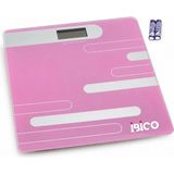 Go İthalat Dijital - Pilli Renkli Cam Banyo Baskül Terazi Tartı LCD Ekran 180KG/50GR 26X26CM İ11-024 (5468)