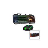 Go İthalat Everest HKM-X86 Quin Gökkuşağı Işıklı USB Kablolu Klavye - Mouse Set 150CM Kablo (784)