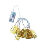 Go İthalat GAZ LAMBA MODEL=10PCS GOLD METAL PİLLİ DEKORATİF LED IŞIK - LAMBA 2MT KABLO (5314)