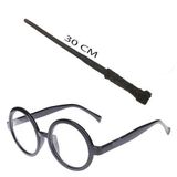 Go İthalat Harry Potter Asası 30 cm ve Siyah Çerçeveli Harry Potter Gözlüğü Seti (5250)