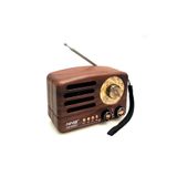 Go İthalat Küçük Boy Retro, Nostaljik, Ahşap Tasarım Bluetooth Hoparlörlü, Şarjlı, Taşınabilir Büyük Döndürüleb