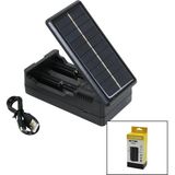 Go İthalat Lı-Ion Charger MS-TYN82 Solar - Güneş Enerjili 2li Pil Şarj Aleti 1200MA (5468)