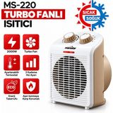 Go İthalat Marsstar MS-220 Sıcak Soğuk Turbo Fanlı Isıtıcı 2000W 3 Kademe Hız Ayarlı Termostatlı Fanlı Isıtıcı