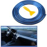 Go İthalat Mavi Araba Oto trim Dekorasyon Şeridi Kauçuk Elastik Kolay Kurulum 5 Metre Şerit Bant (784)