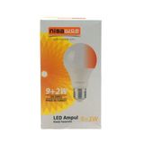 Go İthalat NİSALUCE EAMP-074/BK 9+2W E27 BEYAZ-KIRMIZI LED AMPUL (5250)