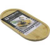 Go İthalat Oval Ahşap Bambu Yağdanık Altlık - Sunum Tepsi 12X24X0.8CM (5582)