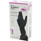 Go İthalat Reflex Slimfit Glove KOD-033 S Siyah Pudrasız Muayene Eldiven 100LÜ (784)