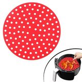Go İthalat Renkli Isıya Dayanıklı Yıkanılabilir Silikon Fırın Ve Airfryer Yuvarlak Pişirme Matı 23 Cm