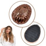 Go İthalat Rose Gold Geniş Aralıklı Her Saç Tipine Uygun Fırçalı Saç Düzleştirici Tarak