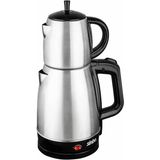 Go İthalat Sinbo STM-5831 Elektrikli Çelik Çay Makinesi Çaycı 1.7lt + 0.7lt Çay Süzgeçli (5297) - Inox - Siyah