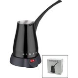 Go İthalat Siyah Elektirkli Cezve Türk Kahve Makinesi 5 Fincan - 400ML Hazne Paslanmaz Çelik 360 Derece Dönebilme SCM-2960 (5224)