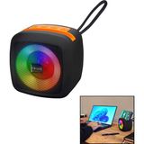 Go İthalat Siyah Kablosuz Hoparlör - Speaker Taşınabilir Işıklı USB Şarjlı Bt - Tf Card 10 mt Menzil 1200MAH Pil - 5W (5615)
