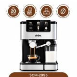 Go İthalat SİYAH - KROM ESPRESSO KAHVE MAKİNESİ 6 FARKLI KAHVE 1.5LT SU HAZNE - 500ML SÜT HAZNE 1350W SCM-2995