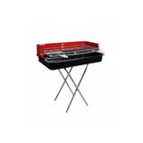 Go İthalat Ünver Pervazlı Portatif Ayaklı Lüx Mangal 50 cm Bahçe Ve Piknik Barbeküsü