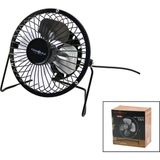 Go İthalat USB - Mini Fan Metal Kasa - AYAK=360 Derece Masa Üstü Vantilatör 4-Metal Pervane 13.5X11X15CM5V-2.5W (5582)