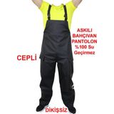 go out Bahçıvan Tulum Pantalon Dikişsiz %100 Su Geçirmez Tarla Bahçe Hobi