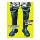 go out Motorcu Çizmeli Pantolon, Kurye Motorcu %100 Su Geçirmez Tek Alt Çizmeli Pantolon Dikişsiz