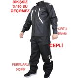 go out Motorcu Yağmurluk Tulumlu Takım Özel Tasarım Dikişsiz %100 Su Geçirmez Cepli Anka