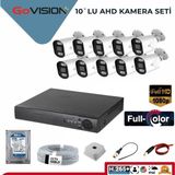 Go Vision 10'lu 2 Mp Ahd Kamera Seti- 3.6mm Full Color Serisi - Siyah - Beyaz