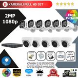 Go Vision 11'li 2mp Ahd Güvenlik Kamera Seti – Full Hd, Gece Görüşlü, Kayıt Cihazı Dahil - yok