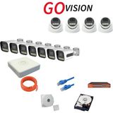 Go Vision 11'li 5mp 4K Ultra Hd Ip Güvenlik Kamera Seti (Gece Görüşlü, Dış Mekan Uyumlu) - Yok