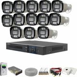 Go Vision 13'lü 2 Mp Ahd Kamera Seti- 3.6mm Full Color Serisi - Siyah - Beyaz