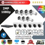 Go Vision 13'lü 2mp Ahd Güvenlik Kamera Seti – Full Hd, Gece Görüşlü, Kayıt Cihazı Dahil - yok