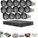 Go Vision 14'lü 2 Mp Ahd Kamera Seti- 3.6mm Full Color Serisi - Siyah - Beyaz