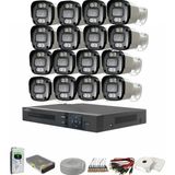 Go Vision 16'lı 2 Mp Ahd Kamera Seti- 3.6mm Full Color Serisi - Siyah - Beyaz