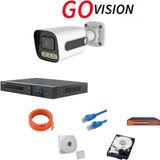 Go Vision 1'li 5mp 4K Ultgo Ra Hd Ip Güvenlik Kamera Seti (Gece Görüşlü, Dış Mekan Uyumlu GOVISION2000 - Yok