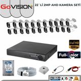 Go Vision 22'li Ahd Kamera Seti 2mp 1080P Full Color Serisi - Beyaz