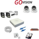 Go Vision 4'lü 4mp 4K Ultra Hd Ip Güvenlik Kamera Seti (Gece Görüşlü, Dış Mekan Uyumlu) - Beyaz
