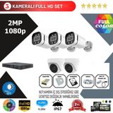 Go Vision 5'li 2mp Ahd Güvenlik Kamera Seti – Full Hd, Gece Görüşlü, Kayıt Cihazı Dahil - yok