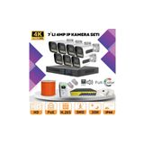 Go Vision 7'li Güvenlik Ip Kamera Seti - 4mp Dış Mekan Kamera, 3.6mm Lens, H.265, Poe, Warm LED Gece Görüşlü