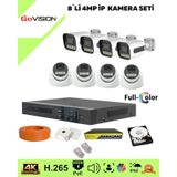 Go Vision 8'li 5mp 4k Ultra İp Kamera Seti